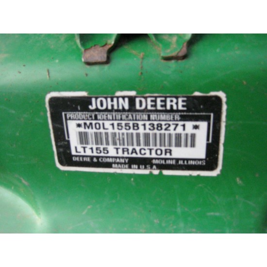 john deere LT155 lawn tractor with bagging system 15hp kohler cv15s riding mower